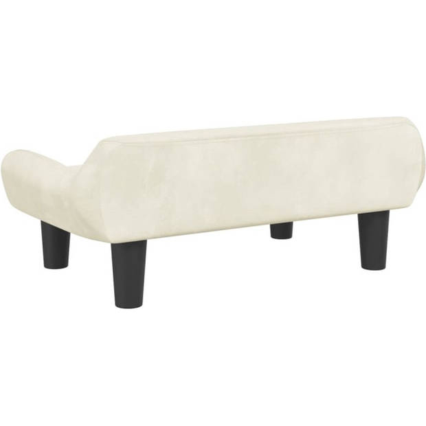 The Living Store Hondenbank - Dierenbank - Hondenbed - 70x40x24 cm - Crème fluweel