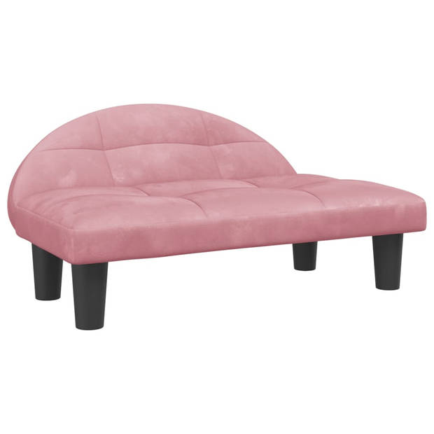 The Living Store Hondenbank Serene - Hondenbed - 70x52x30 cm - Roze Fluweel