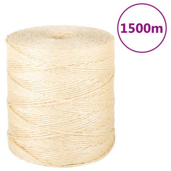 vidaXL Touw 2 mm 1500 m 100% sisal