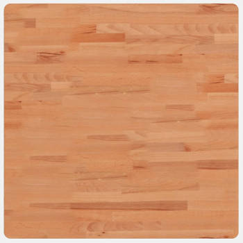 vidaXL Tafelblad vierkant 70x70x2,5 cm massief beukenhout