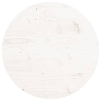 vidaXL Tafelblad rond Ø40x3 cm massief grenenhout wit