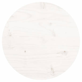 vidaXL Tafelblad rond Ø30x3 cm massief grenenhout wit