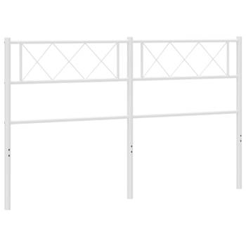 vidaXL Hoofdbord 135 cm metaal wit