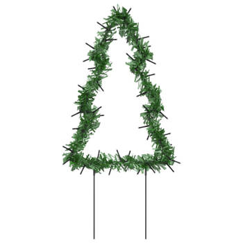 vidaXL Kerstverlichting kerstboom 3 st met grondpinnen 50 LED's 30 cm