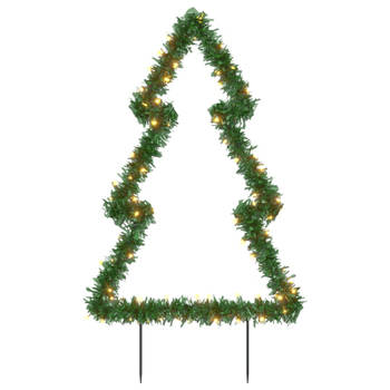 vidaXL Kerstverlichting kerstboom met grondpinnen 80 LED's 60 cm