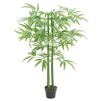 vidaXL Kunstplant bamboe 384 bladeren 120 cm groen