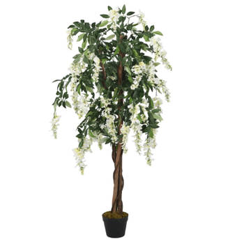 vidaXL Kunstboom wisteria 560 bladeren 80 cm groen en wit