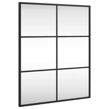 vidaXL Wandspiegel rechthoekig 50x60 cm ijzer zwart