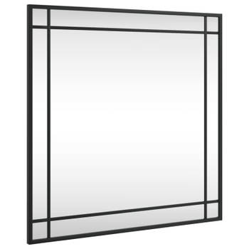 vidaXL Wandspiegel vierkant 60x60 cm ijzer zwart