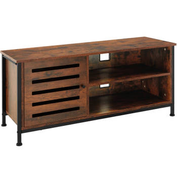 tectake - TV-meubel TV-kast dressoir Galway - industrieel - donkerbruin - 110x41,5x50,5cm - 404714