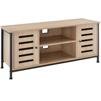 tectake - TV-meubel TV-kast dressoir Carlow - industrieel - lichtbruin - 110x41,5x50,5cm - 404717