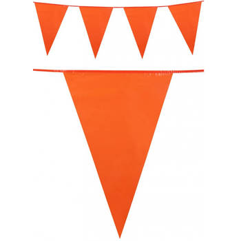 Oranje vlaggenlijn plastic 25 meter - Vlaggenlijnen