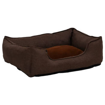 The Living Store Hondenmand - Huisdierenbed - 85.5 x 70 x 23 cm - Bruin