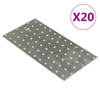 vidaXL Platen geperforeerd 20 st 2 mm 240x120 mm gegalvaniseerd staal