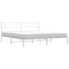 vidaXL Bedframe met hoofdbord metaal wit 180x200 cm