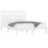 vidaXL Bedframe massief grenenhout wit 150x200 cm