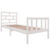 vidaXL Bedframe massief grenenhout wit 75x190 cm