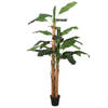 vidaXL Kunstplant bananenboom 19 bladeren 180 cm groen