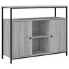 vidaXL Dressoir 100x35x80 cm bewerkt hout grijs sonoma