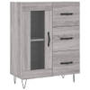 The Living Store-Dressoir-69-5x34x90-cm-bewerkt-hout-grijs-sonoma-eikenkleurig - Keukenkast