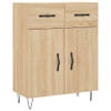 The Living Store Dressoir - Sonoma eiken - 69.5 x 34 x 90 cm - Duurzaam hout en metaal