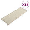 vidaXL Trapmatten zelfklevend 15 st 65x21x4 cm zilverkleurig