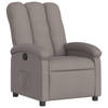 vidaXL Fauteuil verstelbaar stof taupe