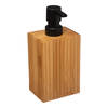 5Five Zeeppompje/dispenser Bamboo Lotion - lichtbruin/zwart - 8 x 17 cm - 280 ml - hout - Zeeppompjes