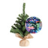 Mini kerstboom 35 cm - met kerstverlichting gekleurd 300 cm - 40 leds - Kunstkerstboom