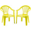 Plasticforte Kinderstoel - 4x stuks - kunststof - groen - 35 x 28 x 50 cm - tuin/camping/slaapkamer - Kinderstoelen