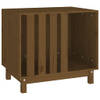 The Living Store Hondenhok Grenenhout - 70 x 50 x 62 cm - Honingbruin