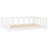 The Living Store Hondenmand - Puppybed - Houten hondenmand - 95.5 x 65.5 x 28 cm - Wit