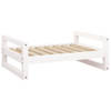 The Living Store Hondenmand Grenenhout - Wit - 75.5 x 55.5 x 28 cm - Comfortabel en stabiliteit gegarandeerd