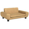 The Living Store Hondenbed - Fluweel - 70 x 45 x 33 cm - Bruin