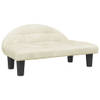 The Living Store Hondenbank - Comfort - Hondenbed 70x52x30 cm - Crème fluweel