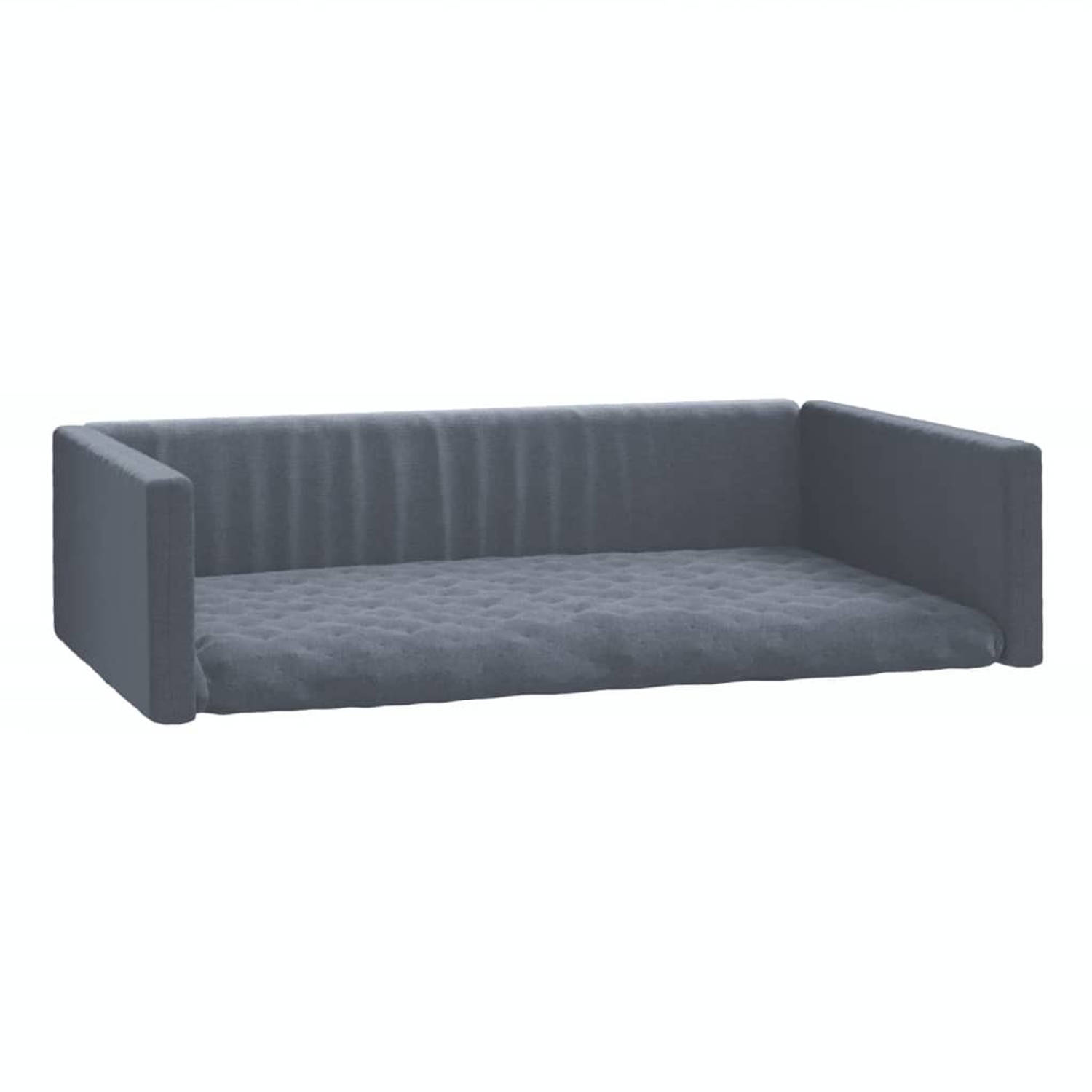 The Living Store Hondenbed Linnen-Look Grijs - 90x60x19cm - Robuust - Comfortabel