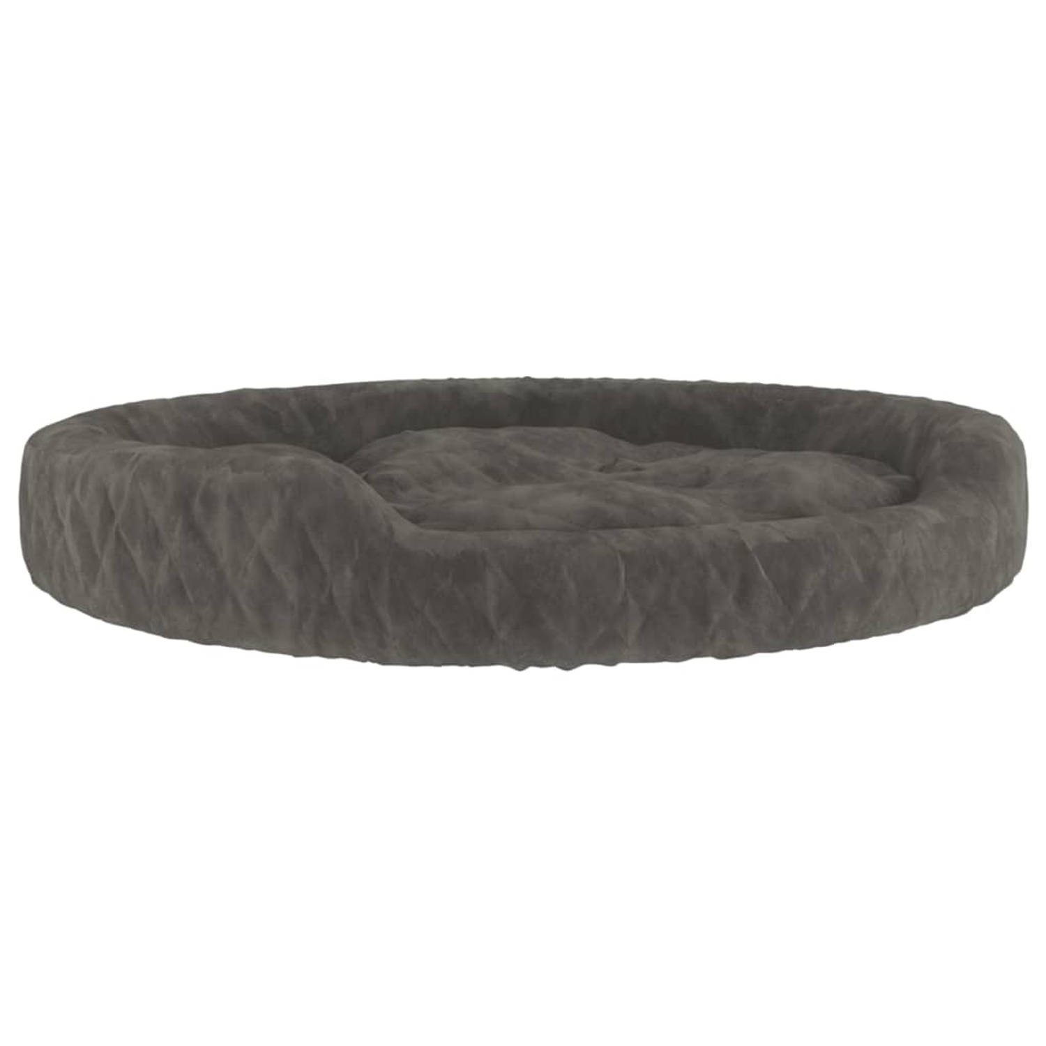 The Living Store Hondenbed Dierenbed - 90x70x23 cm - Donkergrijs
