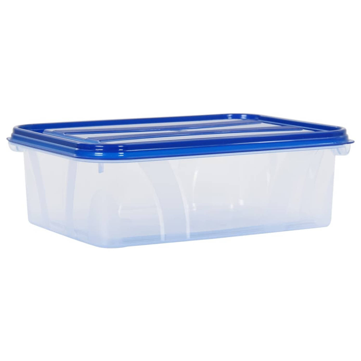 The Living Store Voedselopbergcontainer - 0.7L - transparant/blauw
