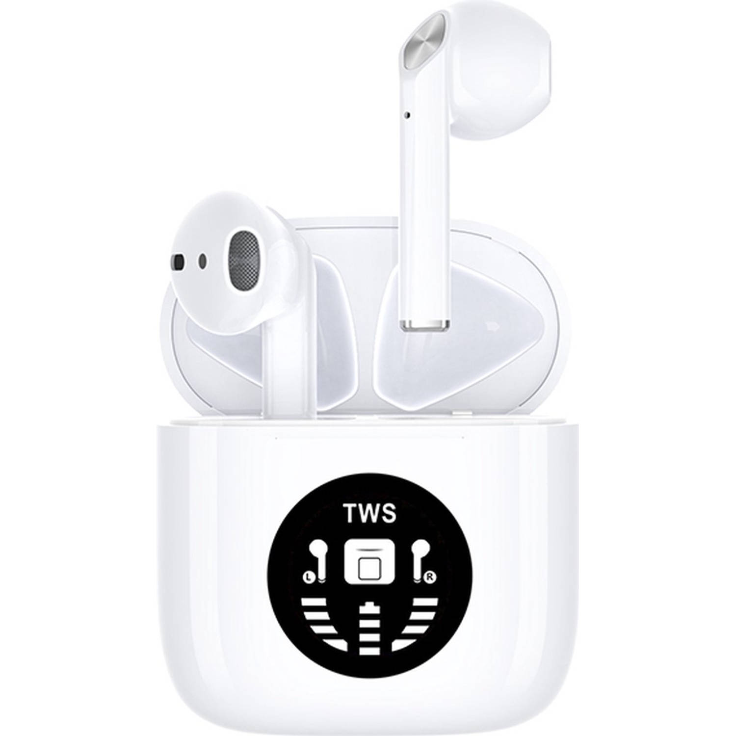 JAP Sounds AP80 - Draadloze oordopjes met oplaadcase - 24/u Luistertijd - Bluetooth - Earbuds wireless - Sport oortjes - Geschikt voor apple, iphone, android, samsung etc.