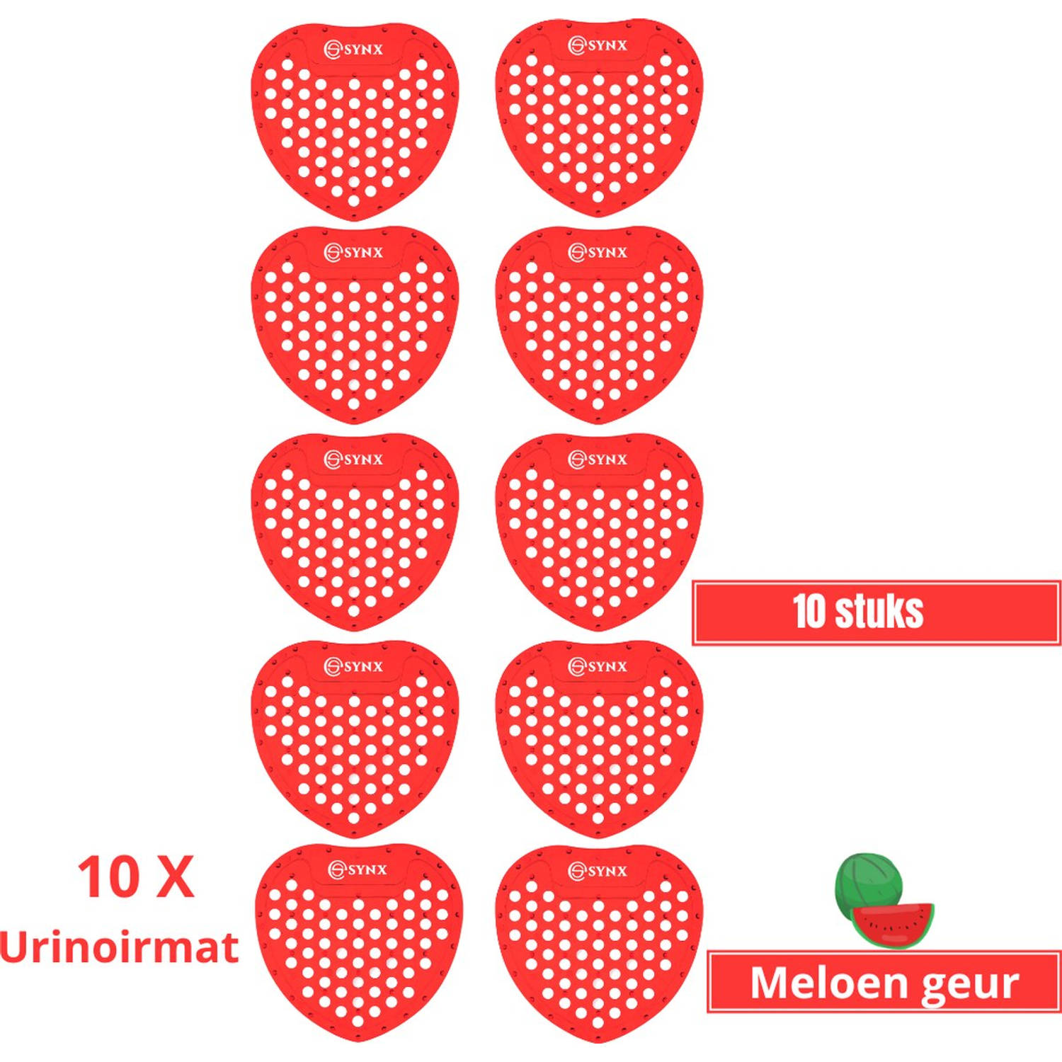 Synx Tools Urinoirmatje met meloen Geur Urinoirmatten 10 stuks voordeelverpakking Anti spat mat WC T
