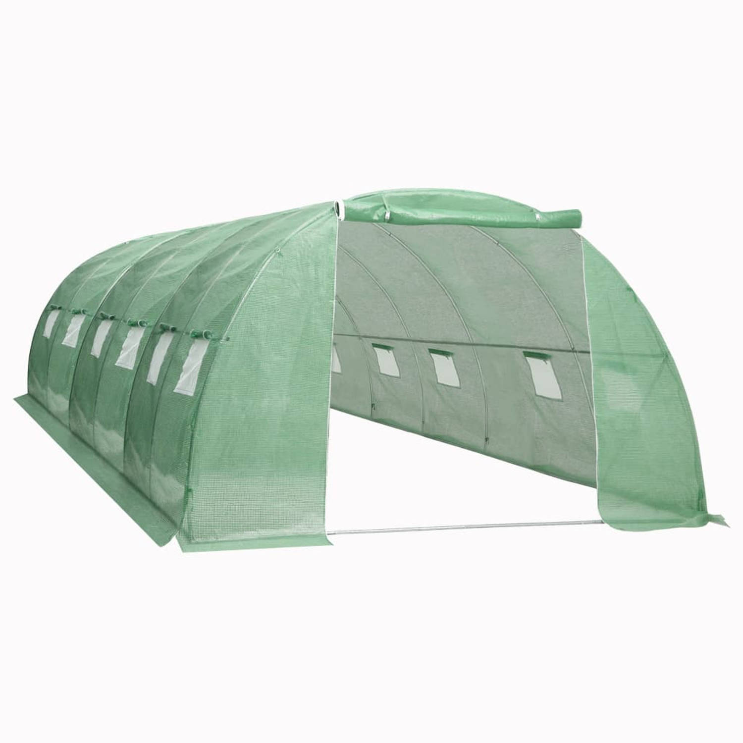 The Living Store - Broeikas - 6 x 4 x 2 m - Groen - PE-mesh stof - Gegalvaniseerd staal