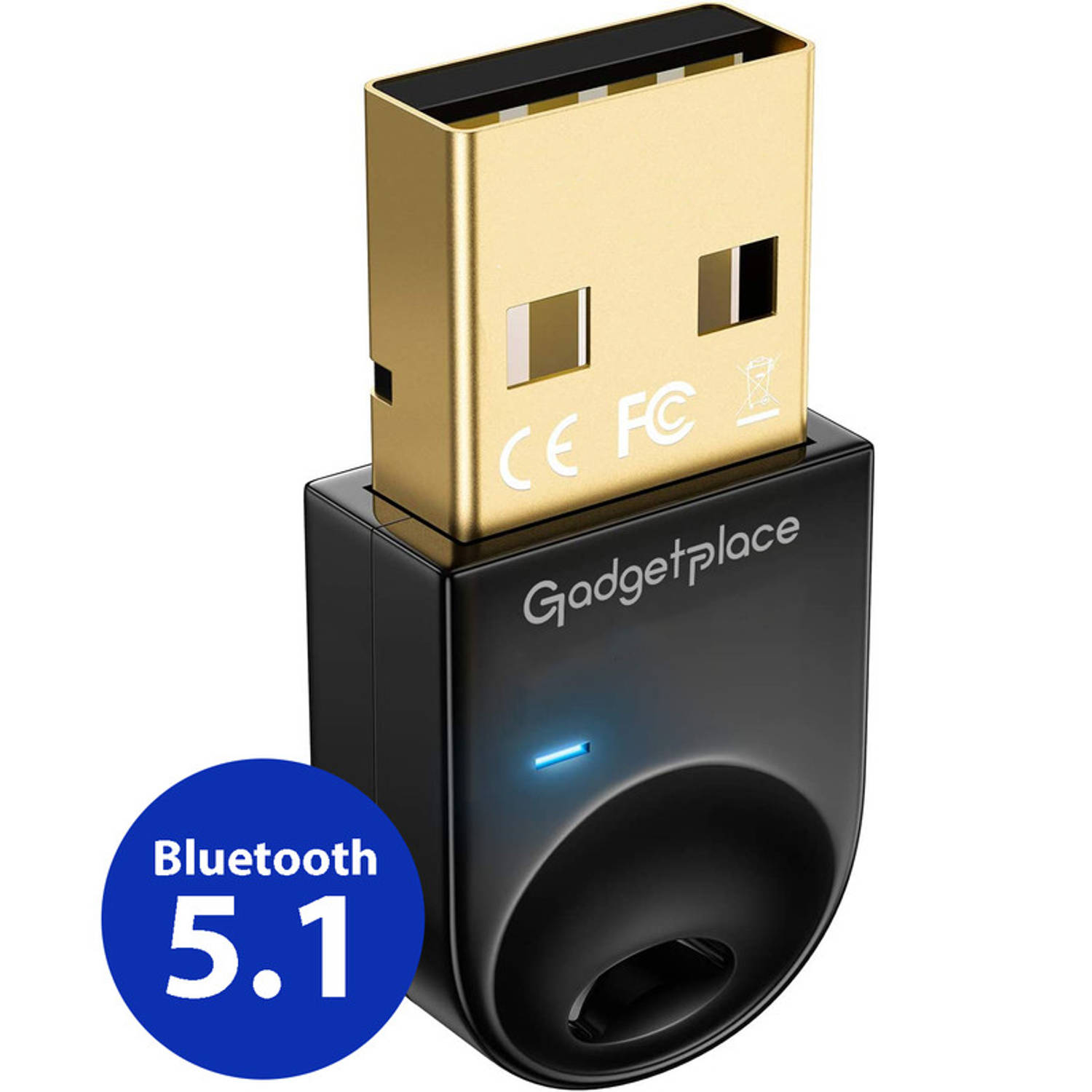 Bluetooth 5.1 Adapter voor PC Bluetooth dongle Bluetooth receiver Windows 11-10-8.1-8-7-XP