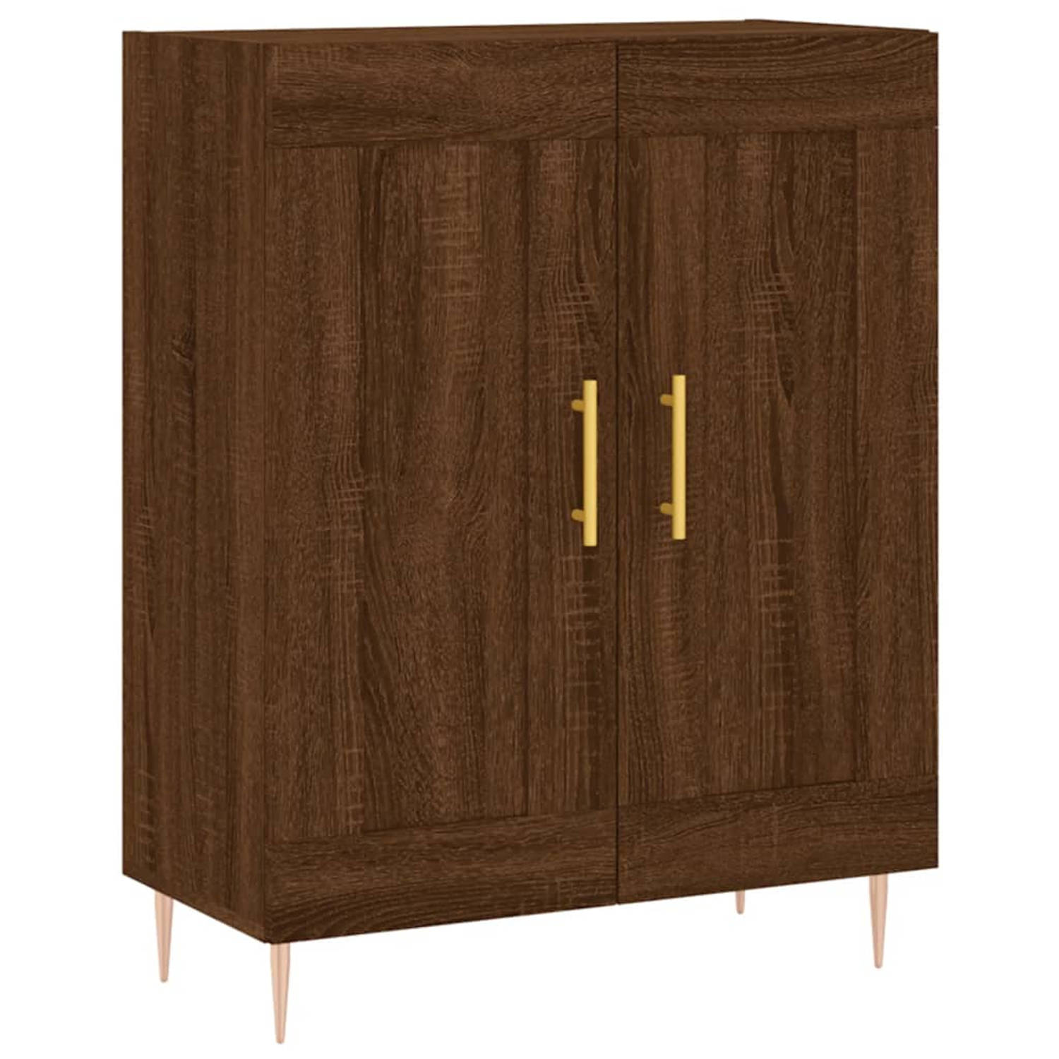 The Living Store Dressoir - naam - Houten meubel - 69.5 x 34 x 90 cm - Bruineiken