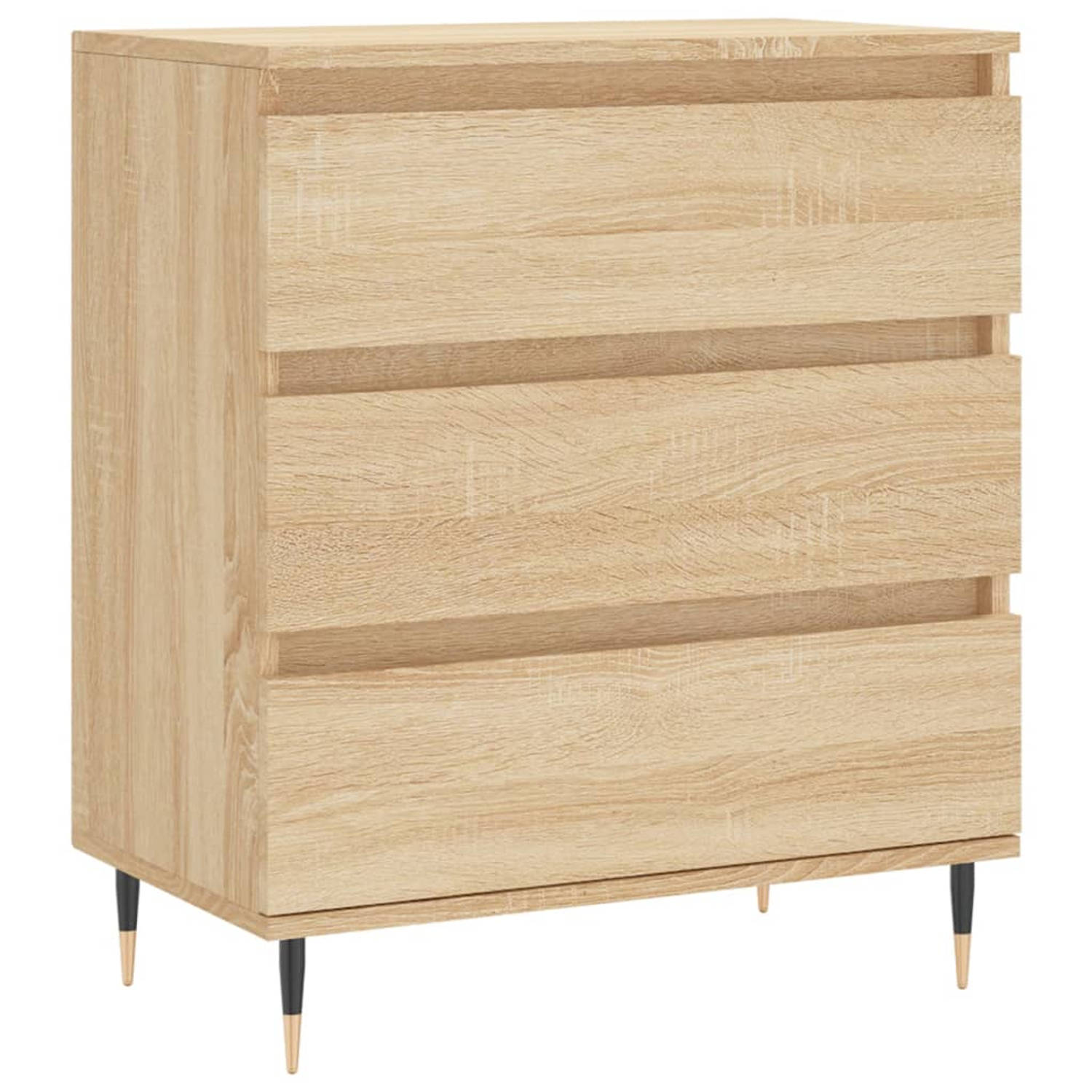 The Living Store Dressoir - Sonoma Eiken - 60 x 35 x 70 cm - Bewerkt Hout en IJzer