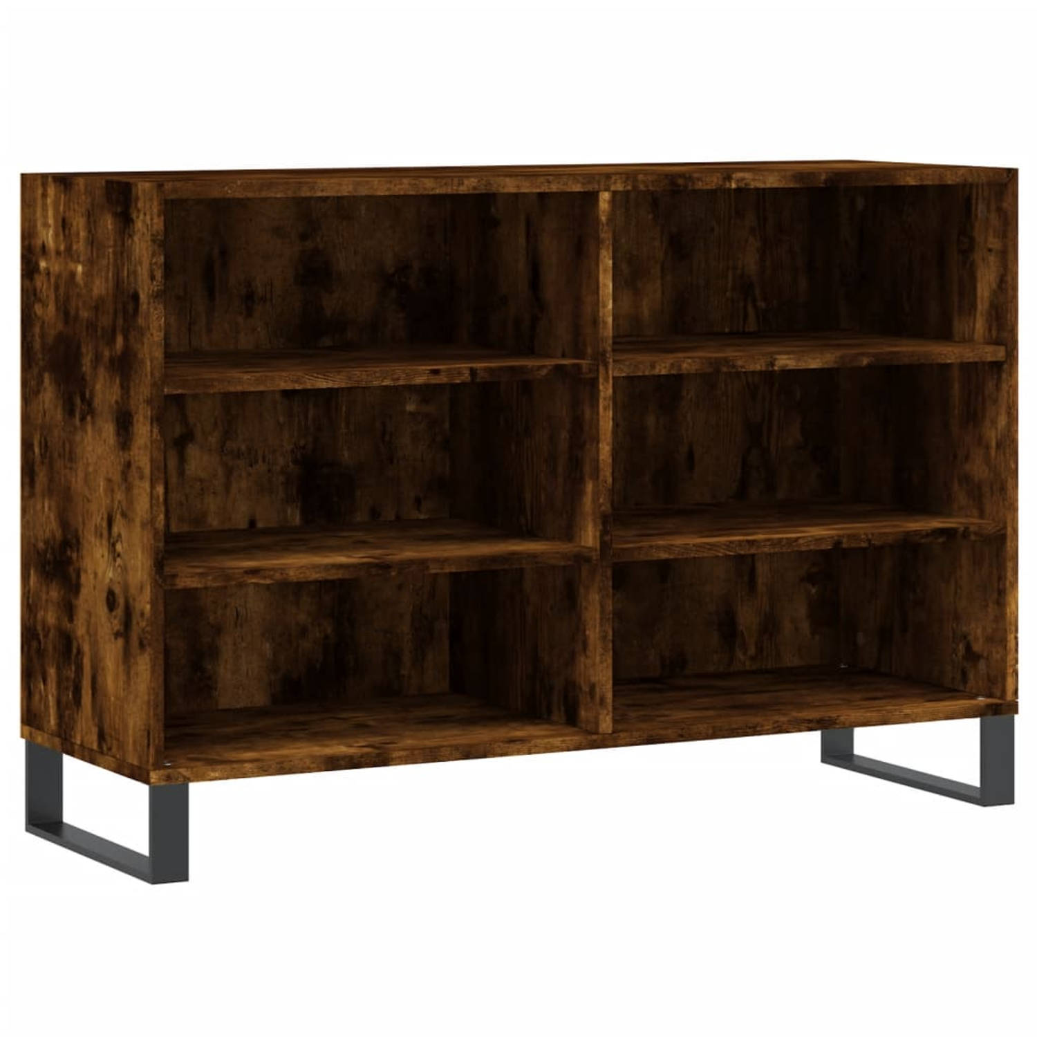 The Living Store Dressoir 103-5x35x70 cm bewerkt hout gerookt eikenkleurig - Keukenkast