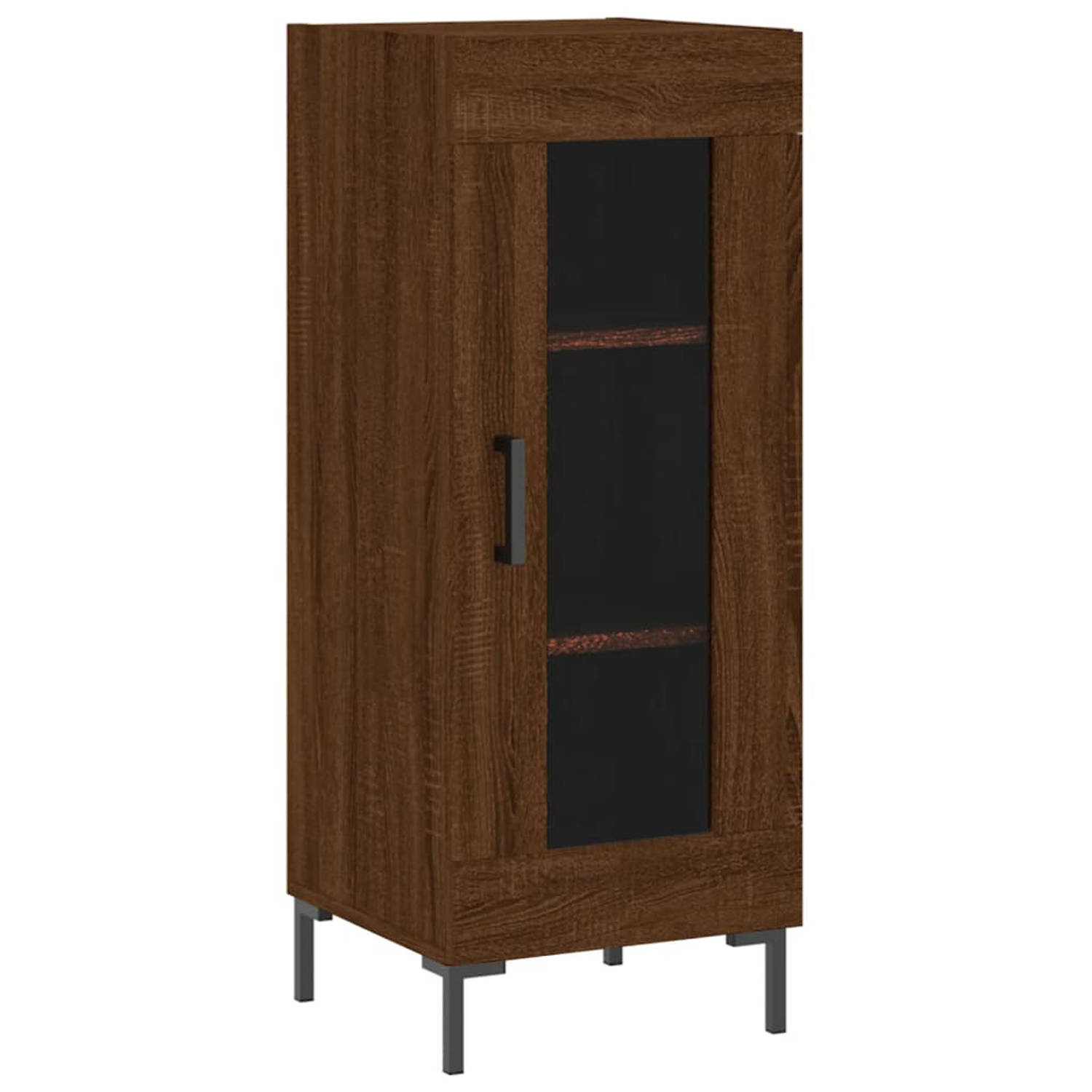 The Living Store Dressoir Bruineiken - Meubel - 34.5 x 34 x 90 cm - Duurzaam hout