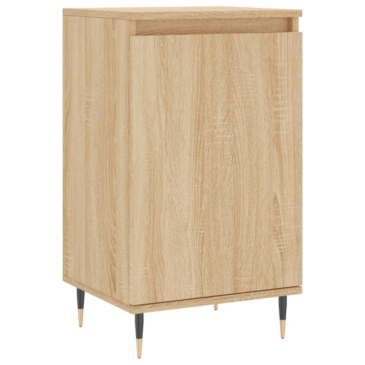 The Living Store Dressoir - Sonoma Eiken - 40x35x70cm - Bewerkt Hout en Metaal