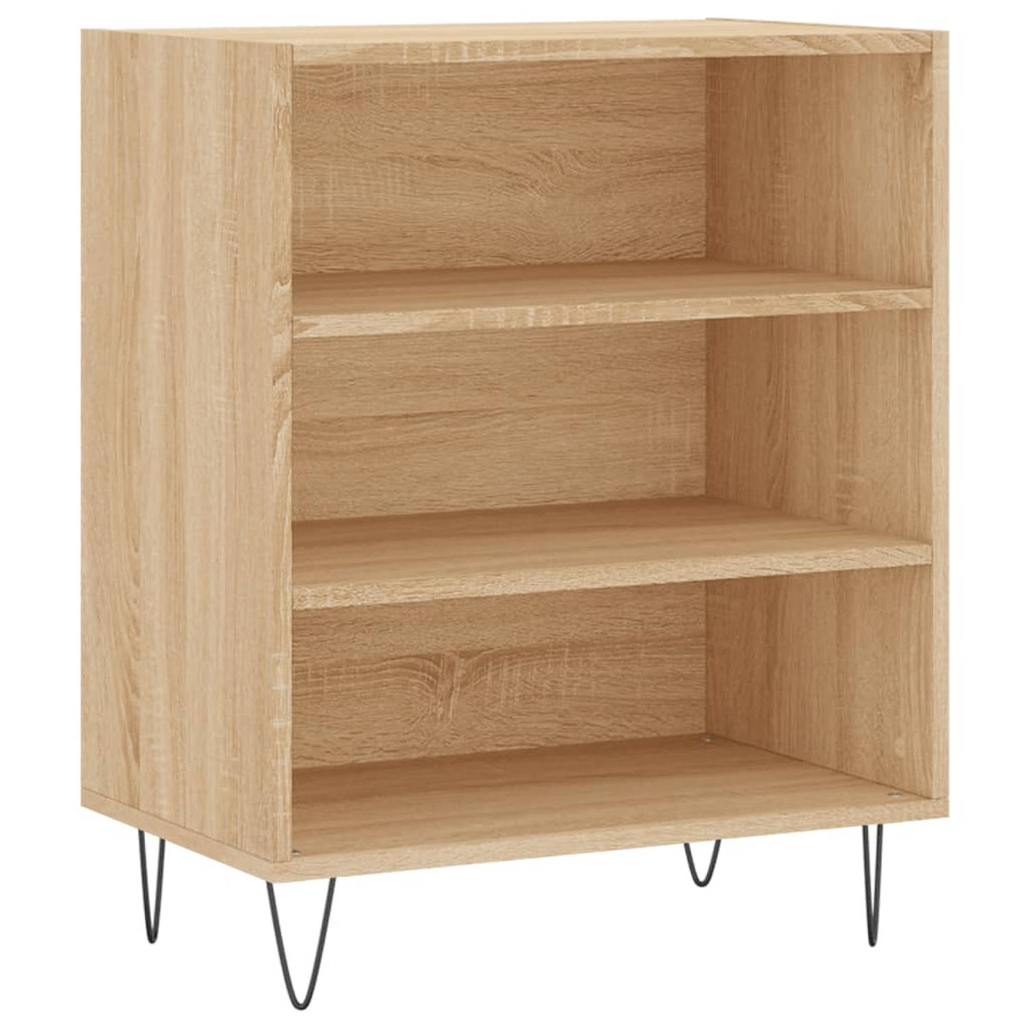 The Living Store Dressoir Buffetkast 57 x 35 x 70 cm Sonoma Eiken Hout en IJzer