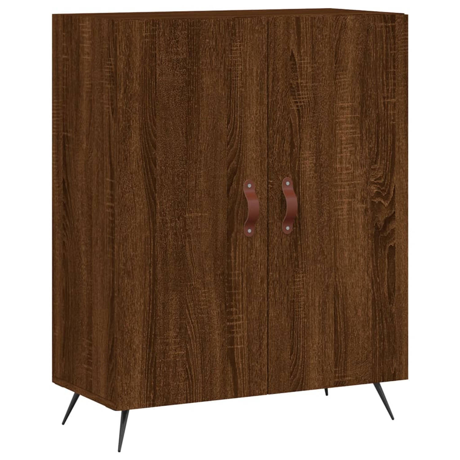 The Living Store Dressoir Classic Brown - 69.5 x 34 x 90 cm - Durable wood and metal