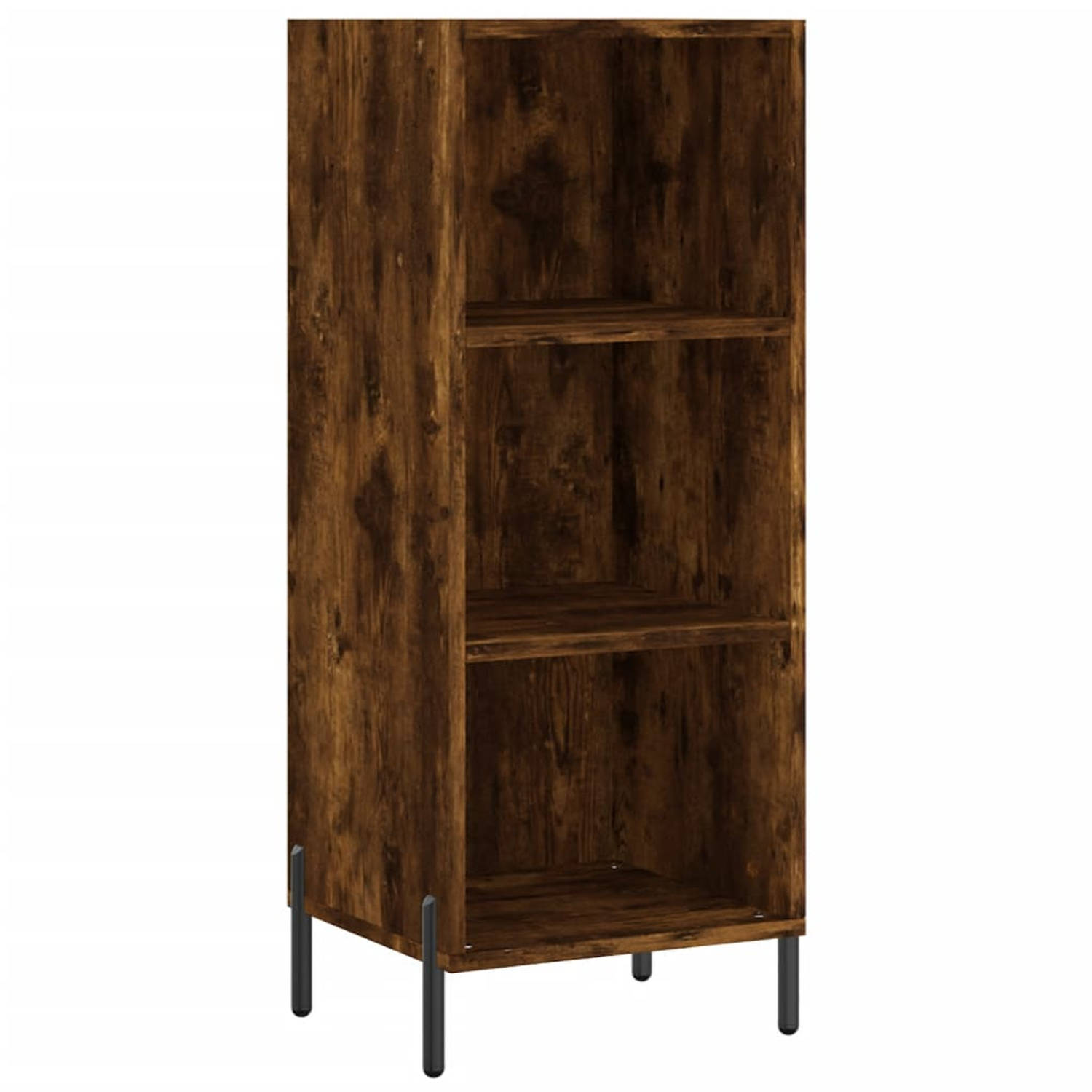 The Living Store Dressoir - Gerookt eiken - 34.5 x 32.5 x 90 cm - Duurzaam hout